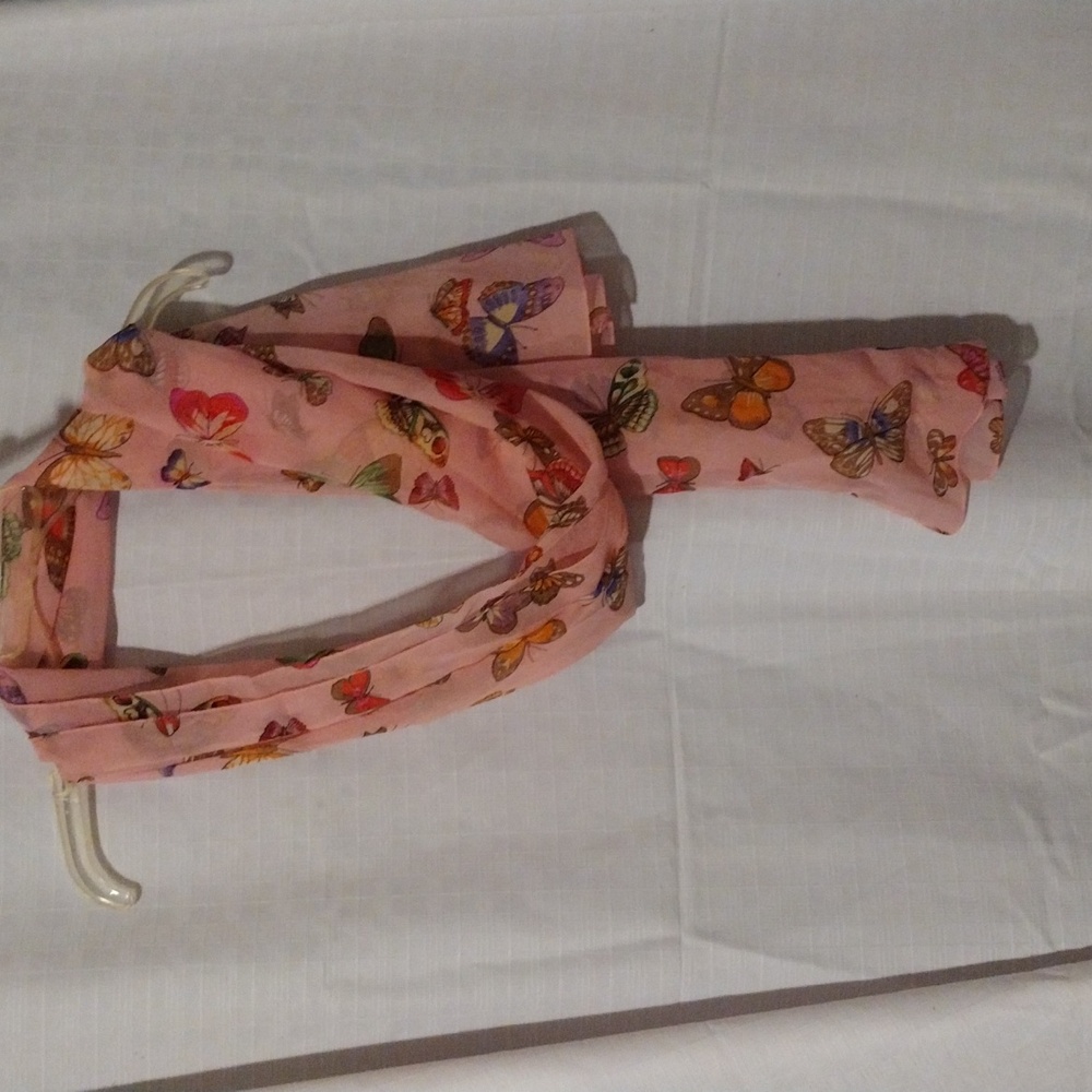 Vintage Echo large oblong butterfly motif scarf wrap stole